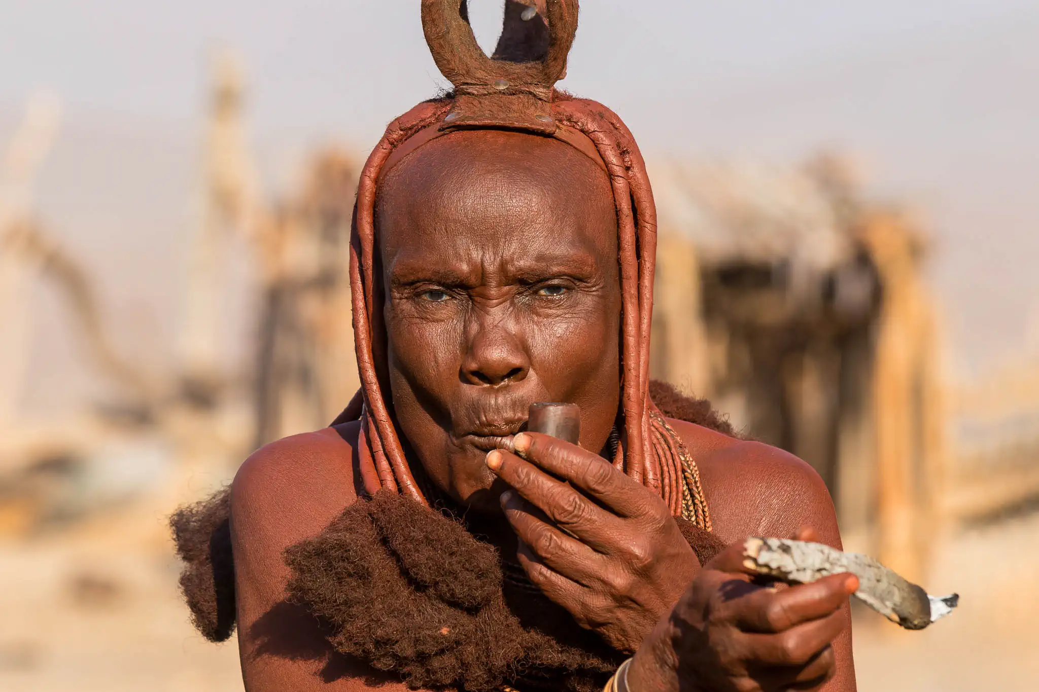 Himba woman in Kaokoland during the Namibia beyond the highlights guided safari