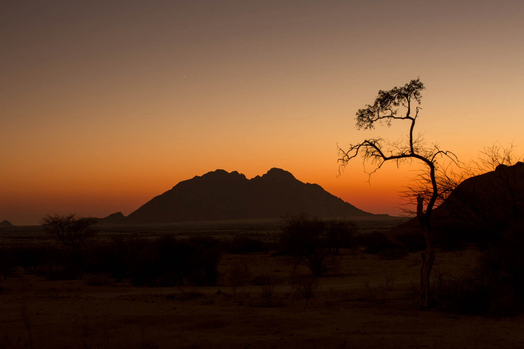 Sunset at Spitzkoppe in Damaraland, Namibia