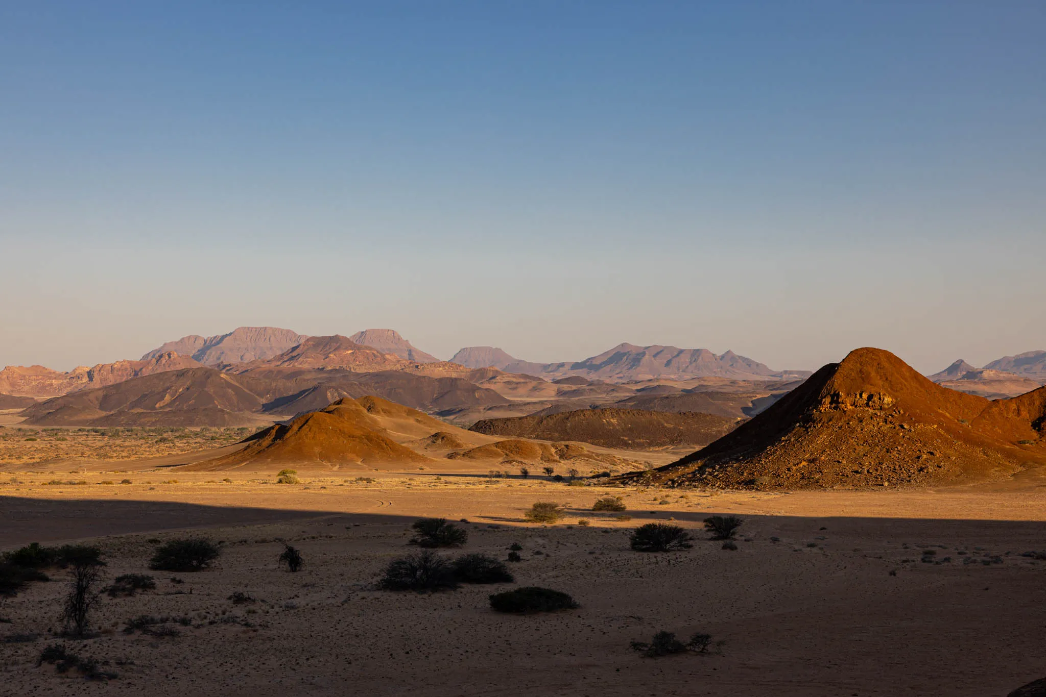 Damaraland desert landscape in Namibia.